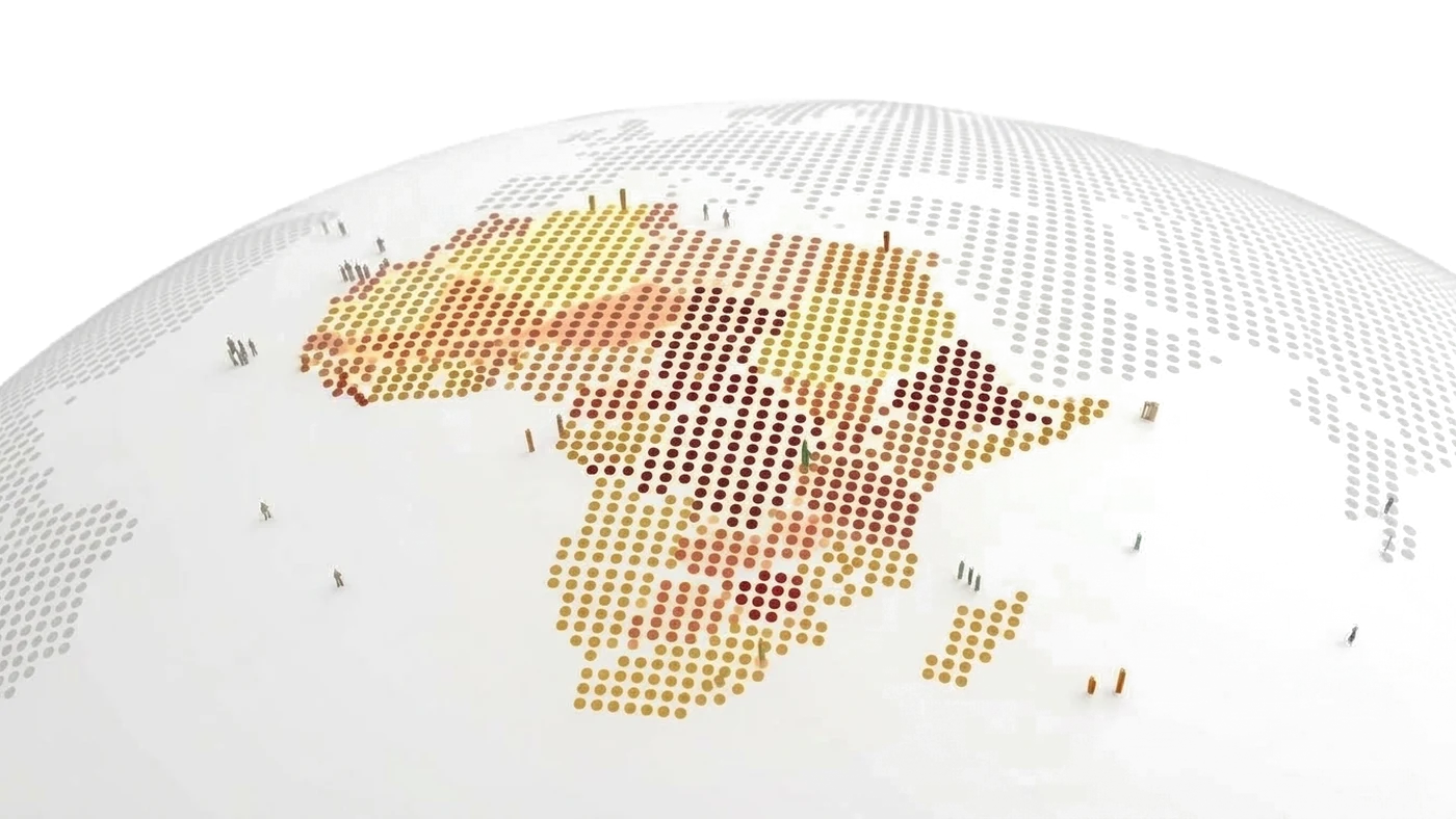 Africa connections map